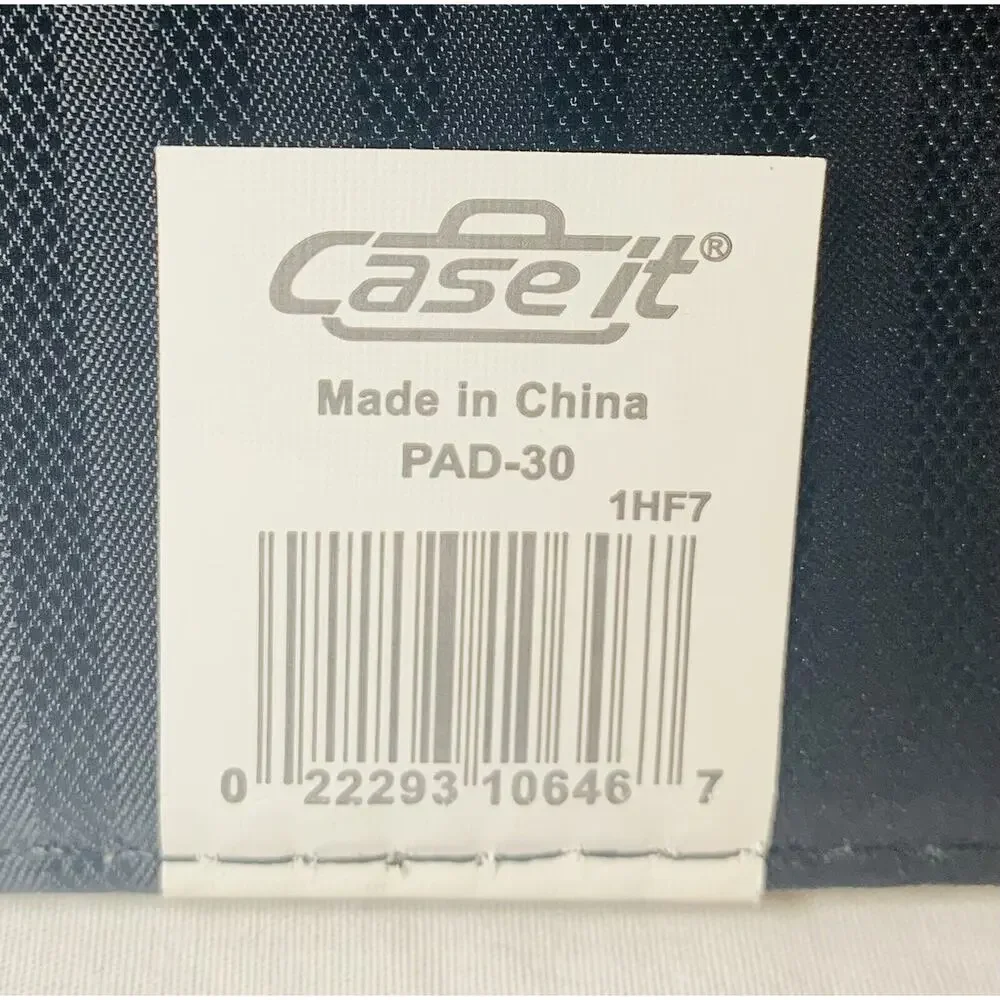 Case-it Padfolio Black Executive Leatherette Pockets Letter Size Writing Pad